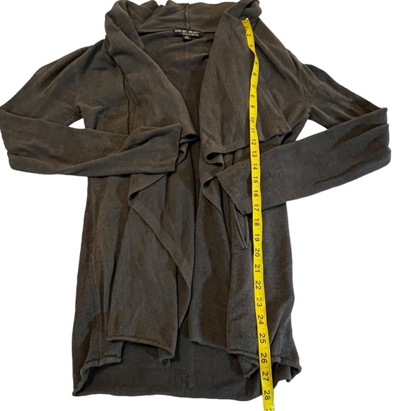 Barefoot Dreams Cozy Chic Lightweight Draped open Front Cardigan S/M Gray - Picture 8 of 13